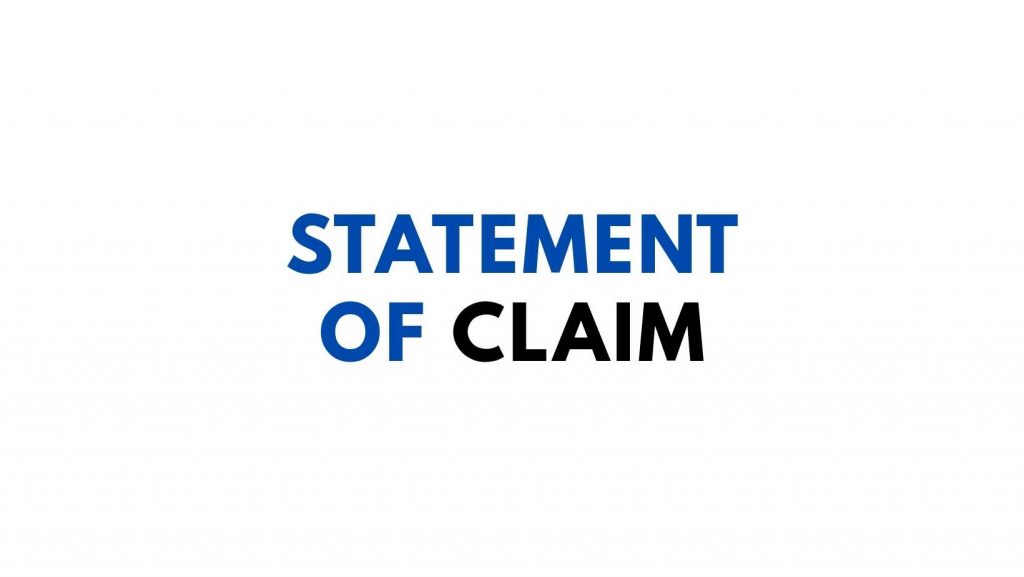 What Is a Statement of Claim